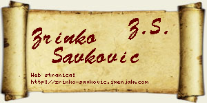 Zrinko Savković vizit kartica